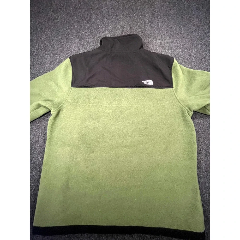 The North Face Alpine Polartec Jacket Mens Medium Olive Green Fleece Quarter Zip